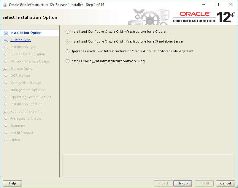 install procedural option oracle
